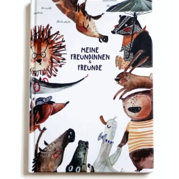 Freundebuch für Kindergarten & Grundschule – bunt, inklusiv und kreativ. Zum Malen, Kleben & Schreiben, auch bei wenigen Einträgen schön gestaltet.