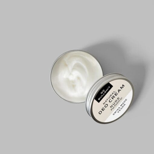 No Bullsh!t Deo Cream Nude mit Produkt-Claims: parfümfrei, ohne Aluminiumsalze