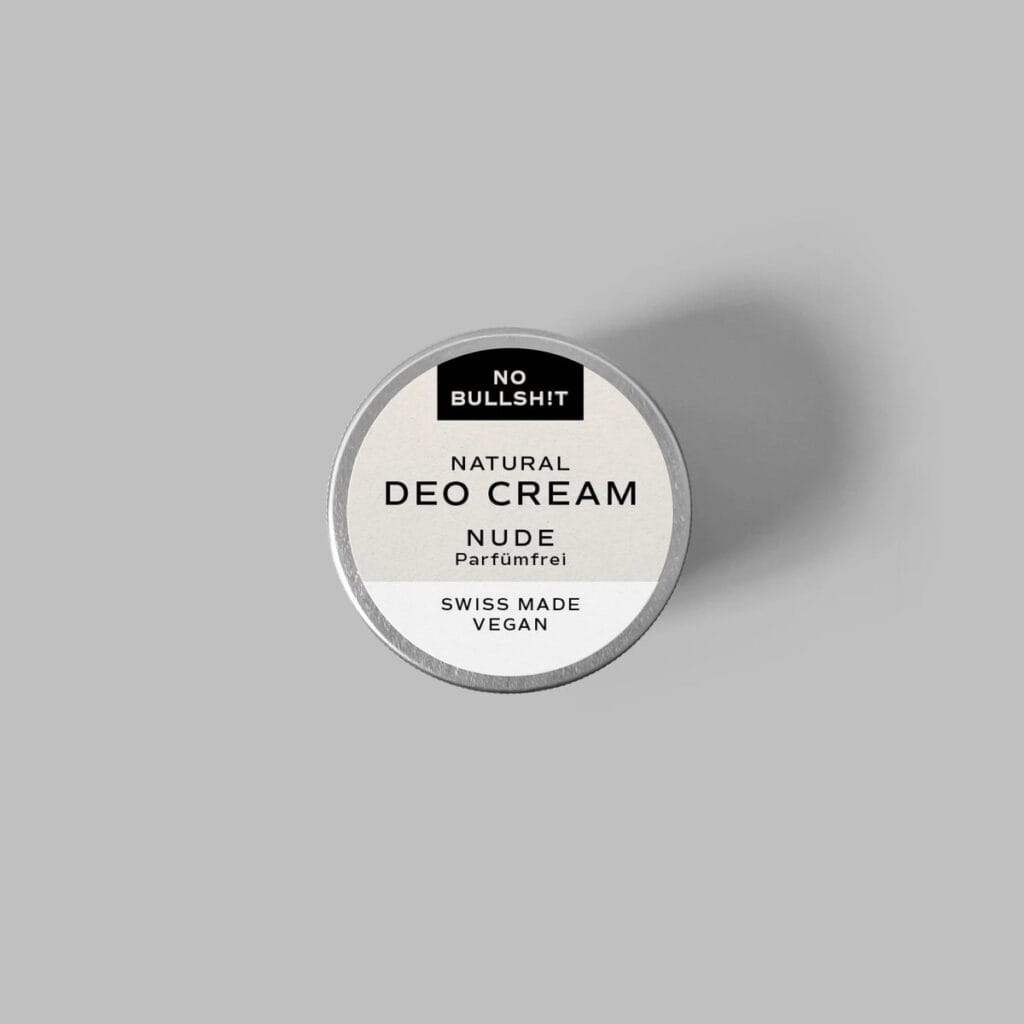No Bullsh!t Deo Cream Nude mit Produkt-Claims: parfümfrei, ohne Aluminiumsalze