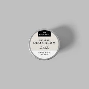 No Bullsh!t Deo Cream Nude mit Produkt-Claims: parfümfrei, ohne Aluminiumsalze