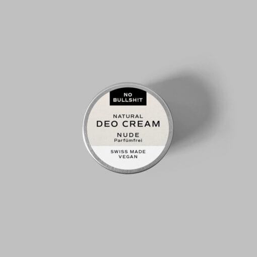 No Bullsh!t Deo Cream Nude mit Produkt-Claims: parfümfrei, ohne Aluminiumsalze