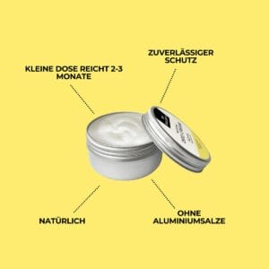 No Bullsh!t Deo Cream Nude mit Produkt-Claims: parfümfrei, ohne Aluminiumsalze