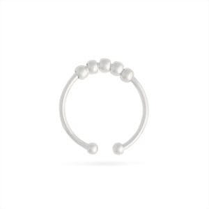 Die verstellbaren Fidget-Ringe La Bague Chill für Kinder (3 Perlen) und Teenager (4 Perlen) helfen sanft gegen Nervosität, sind handgefertigt in Frankreich und in Silber oder Gold erhältlich