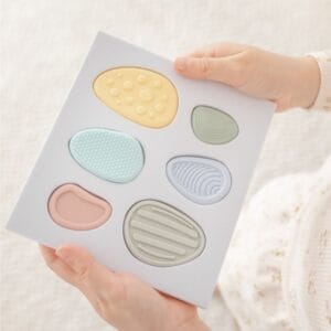 Sorgensteine aus weichem Silikon – das ideale sensorische Fidget-Spielzeug für Kinder zur Beruhigung bei Angst, ADHS und Unruhe.