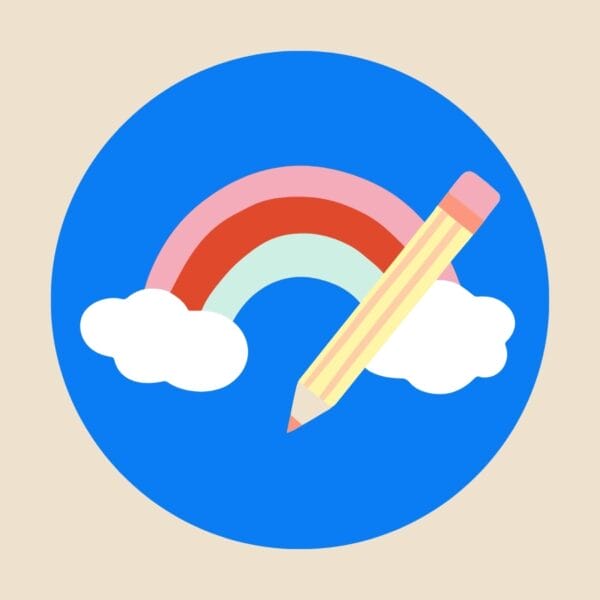 Illustration eines Regenbogens und eines Bleistifts - Schule und Kindergarten, alle Magazinbeiträge und Podcasts in einem Dossier vereint