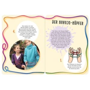 Bietet Kindern ab der Grundschule alles, um Fadentricks und Figuren wie Eiffelturm oder Brille zu legen – alleine oder gemeinsam spielend.