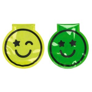 LED-Magnetclips in Rot oder Grün, einfach an Rucksack oder Kleidung klemmen und auf Schulweg oder Spaziergang besser sichtbar sein.