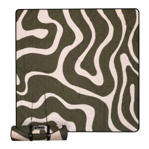 Picknick mit Stil! Die Picknickdecke hat eine wasserdichte Unterseite und ist einfach in der Maschine waschbar. Platz für 6 Personen.