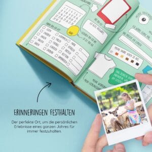 Dieses Journal für Kids lädt Kinder ein, ihren Alltag festzuhalten: kurze Fragen, Mini-Challenges und viel Platz zum Zeichnen, Schreiben und Entdecken. Es fördert Kreativität, Achtsamkeit und Schreibfreude.