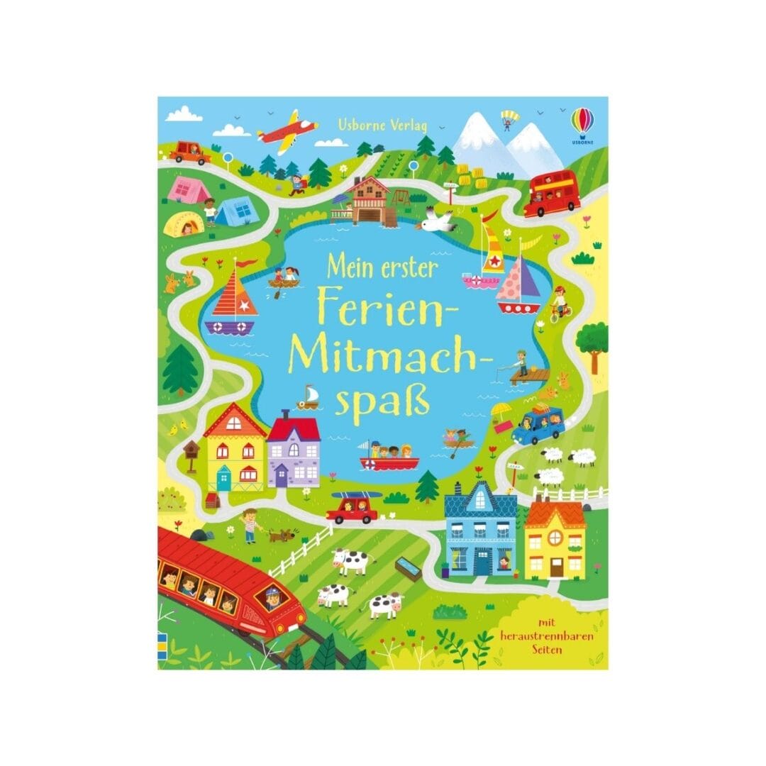 Entdecke die Usborne Mitmachbücher für Kinder: Über 90 Rätsel im Ferien-Mitmachspass und handliche Reisespiele im Usborne Minis. Ideal für unterwegs!