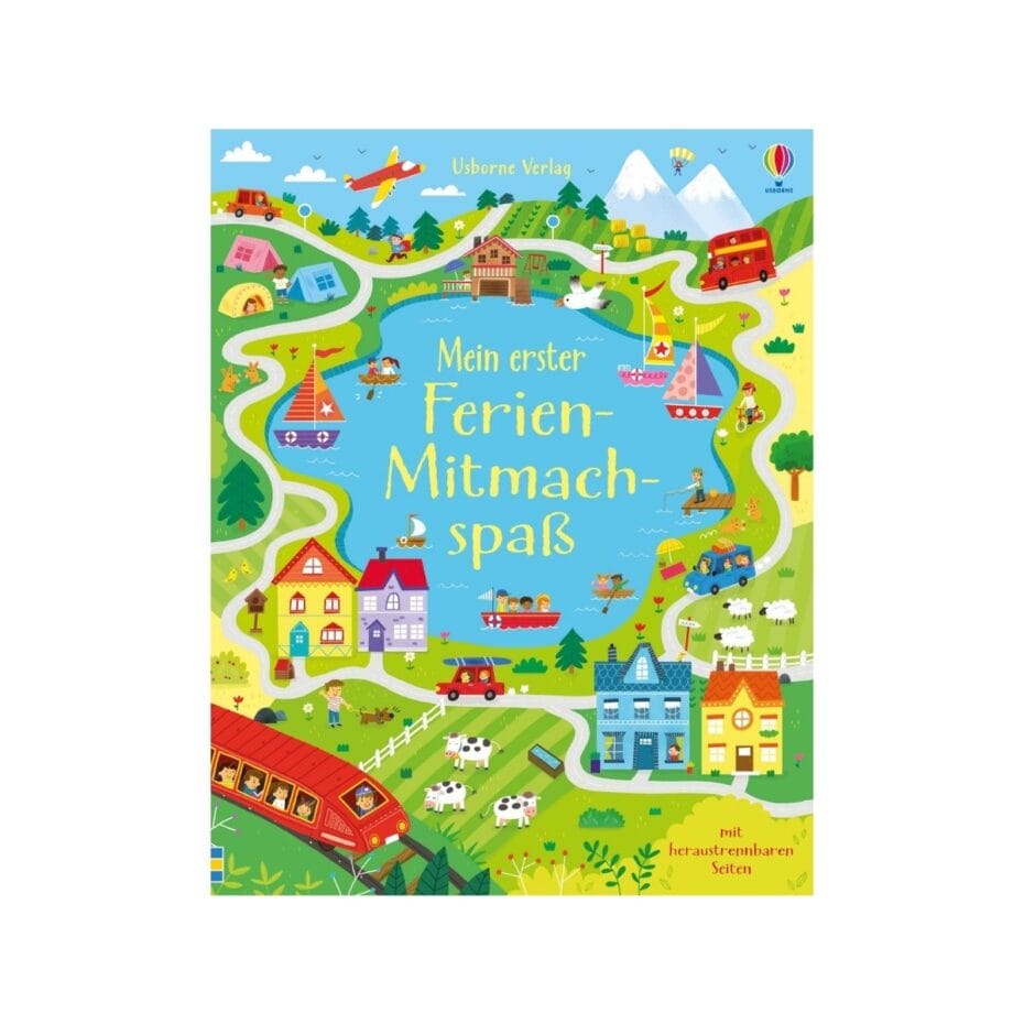 Entdecke die Usborne Mitmachbücher für Kinder: Über 90 Rätsel im Ferien-Mitmachspass und handliche Reisespiele im Usborne Minis. Ideal für unterwegs!