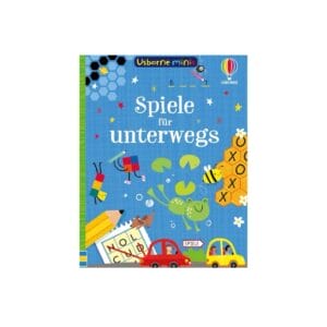 Entdecke die Usborne Mitmachbücher für Kinder: Über 90 Rätsel im Ferien-Mitmachspass und handliche Reisespiele im Usborne Minis. Ideal für unterwegs!