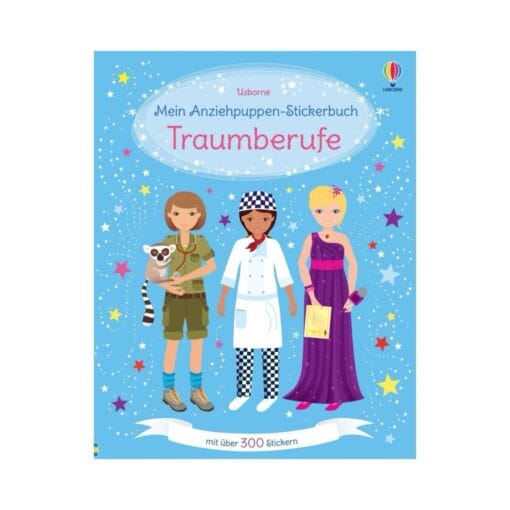 Entdecke die Anziehpuppen Stickerbücher "Traumberufe" und "Action!" – Kreativer Spielspass für Kinder ab 5 Jahren mit über 300 Stickern.