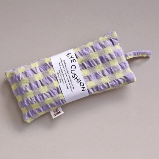 Augenkissen 🍋🖤❤️ – Leinsamen- und Lavendelfüllung, 100 % Bio-Baumwolle, kühlend und erfrischend für müde Augen.