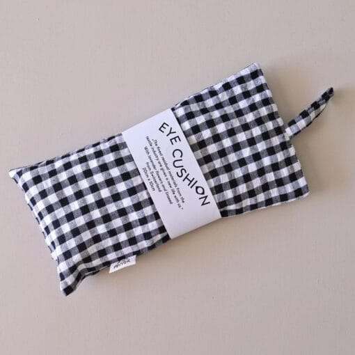 Augenkissen 🍋🖤❤️ – Leinsamen- und Lavendelfüllung, 100 % Bio-Baumwolle, kühlend und erfrischend für müde Augen.