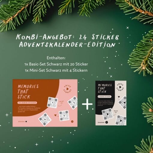 24 Audio-Sticker für deinen DIY-Adventskalender