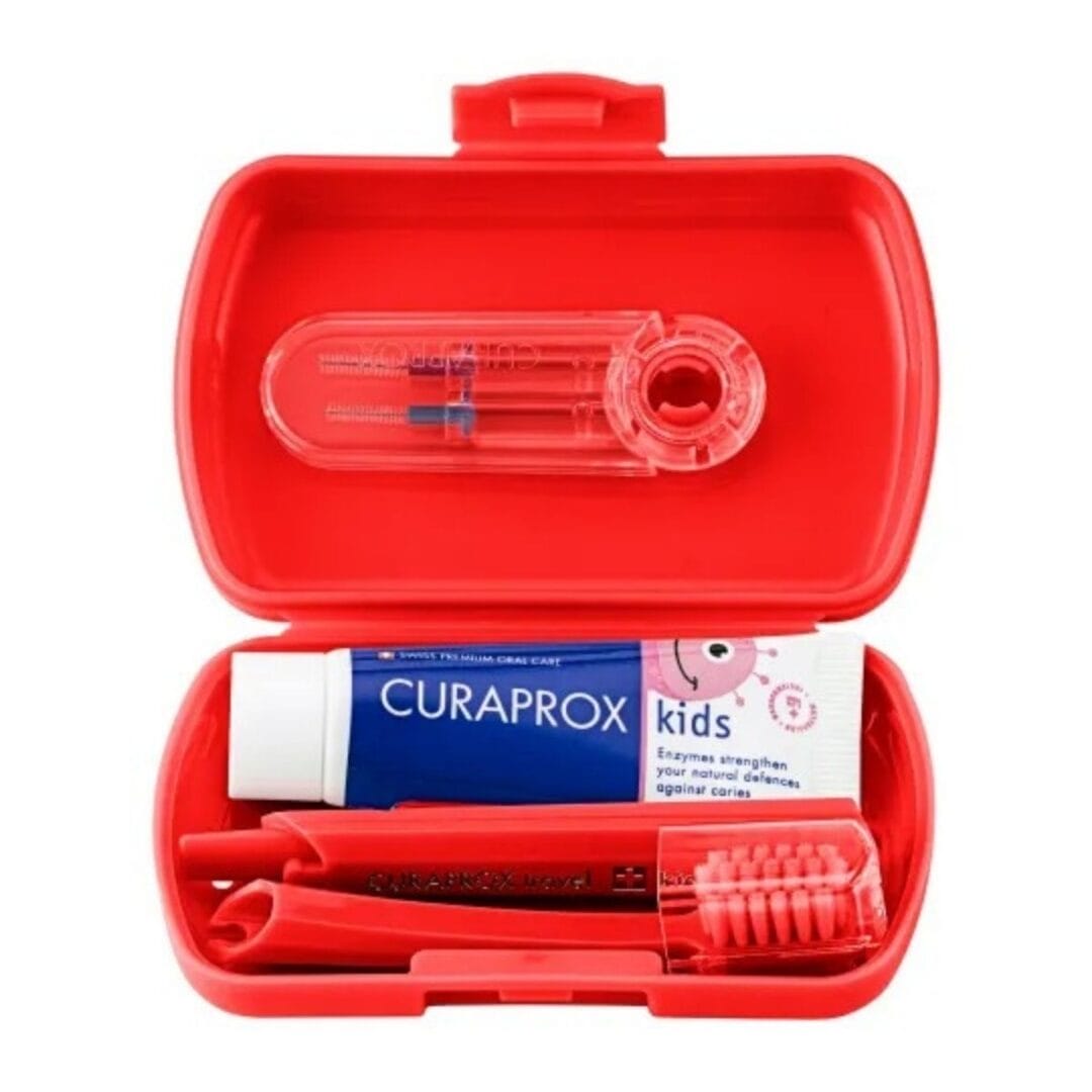 Kinderzahnbürste im Set für unterwegs