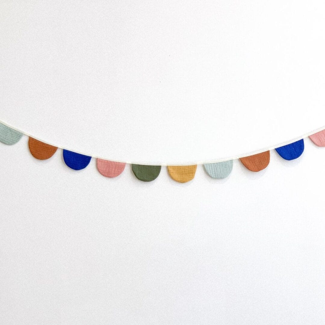 Bio-Baumwoll-Girlande Verbena von Monocrom für Geburtstage und andere Feste