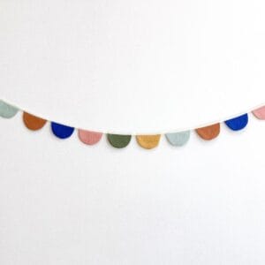 Bio-Baumwoll-Girlande Verbena von Monocrom für Geburtstage und andere Feste