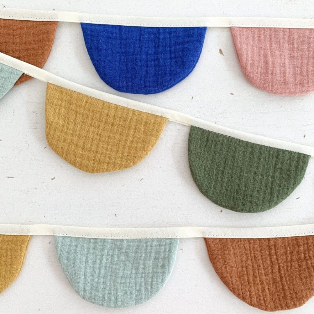 Bio-Baumwoll-Girlande Verbena von Monocrom für Geburtstage und andere Feste