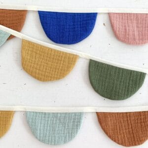 Bio-Baumwoll-Girlande Verbena von Monocrom für Geburtstage und andere Feste