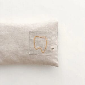 Handgefertigtes Zahnfeenkissen aus Leine von Monocrom