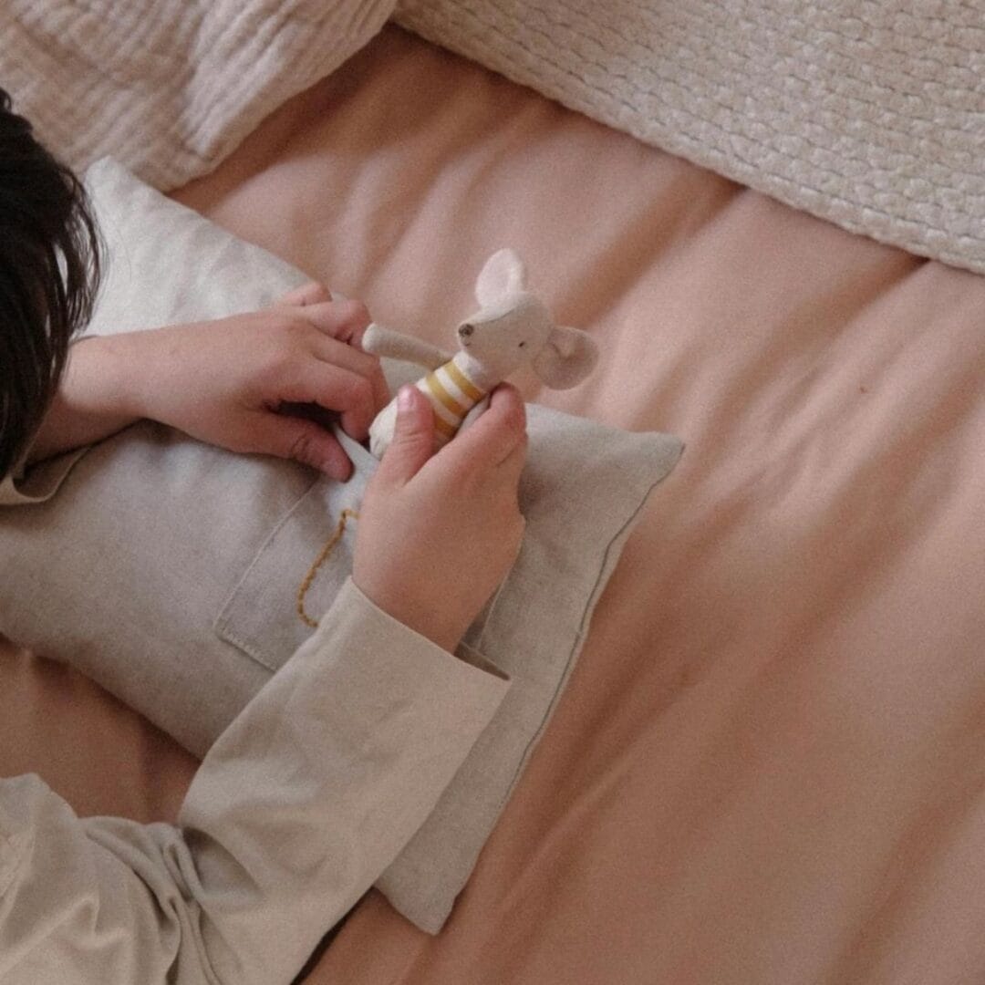 Handgefertigtes Zahnfeenkissen aus Leine von Monocrom