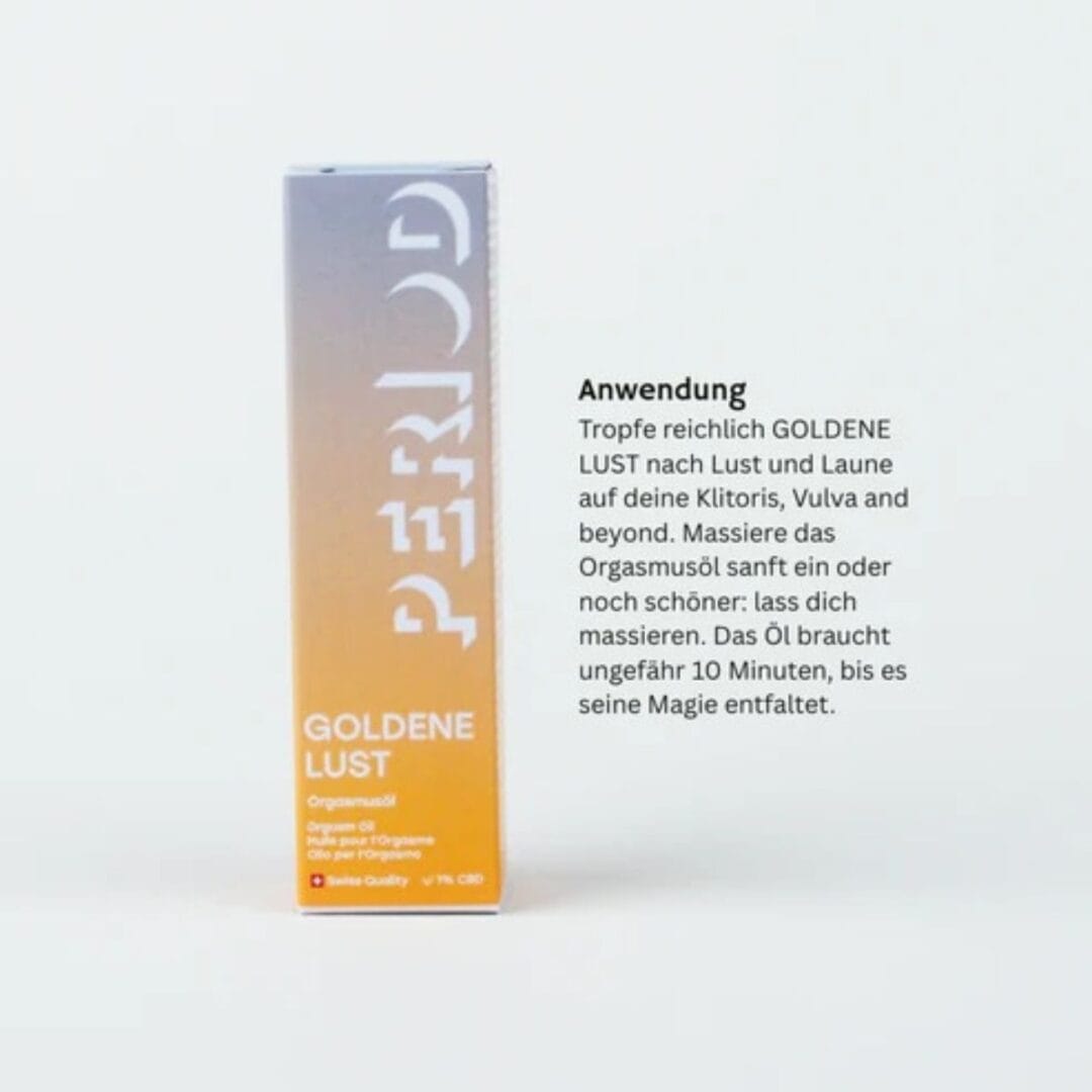 Das Orgasmusöl Goldene Lust ist gemacht für höhere Erregung, intensivere Gefühle und tiefere Entspannung.