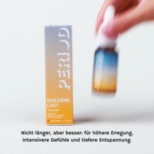 Das Orgasmusöl Goldene Lust ist gemacht für höhere Erregung, intensivere Gefühle und tiefere Entspannung.