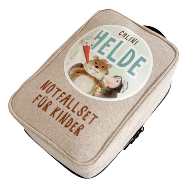 Das Notfallset für Kinder von chlini Helde beinhaltet alles, was es zur Erstversorgung von Wunden braucht.