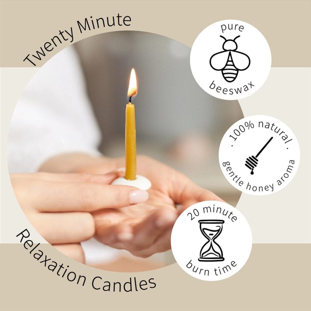 Bienenwachskerzen Set Thank You von Cotton & Grey, um von Herzen Danke zu sagen