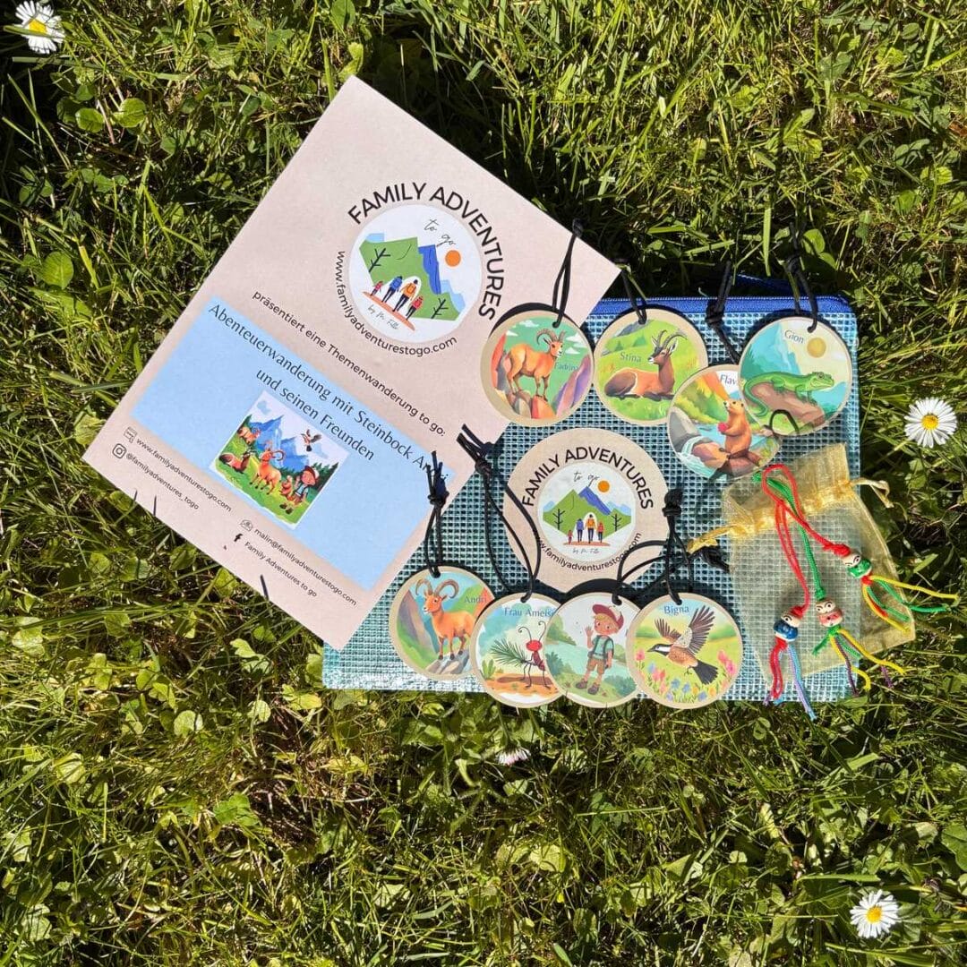 Inhalt Waldreise mit Edda: Broschüre und Glückspüppchen in Organza-Säckchen