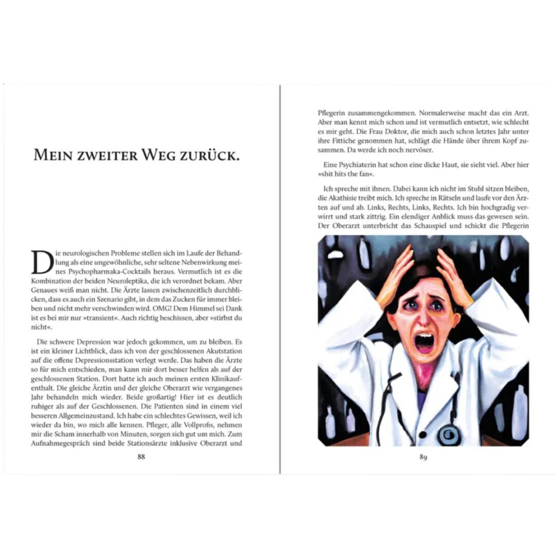 Das Buch Nach Grau kommt Himmelblau von Xiaoxi Liu und Thomas Reinbacher handelt von Depressionen und den Weg wieder raus