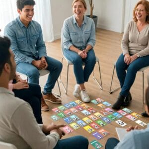 Das Kartenset "5 Werte zum Glück" enthält 90 Karten für mehr Klarheit, Mut und Sinn im Leben