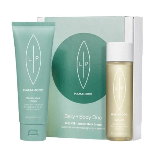 Geschenkbox für Schwangere mit Pflegeprodukte für werdende Mamis