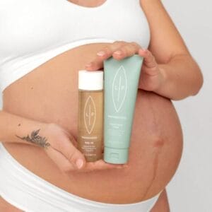 Geschenkbox für Schwangere mit Pflegeprodukte für werdende Mamis