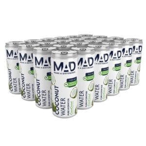 Pures Kokoswasser von MAD ist die Wahl, um im Sommer hydriert zu bleiben.