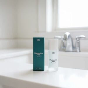 Das Magnesiumöl mit Aloe Vera von Mother Mother unterstützt dich dabei, leichter zu entspannen und einfacher in den Schlaf zu finden