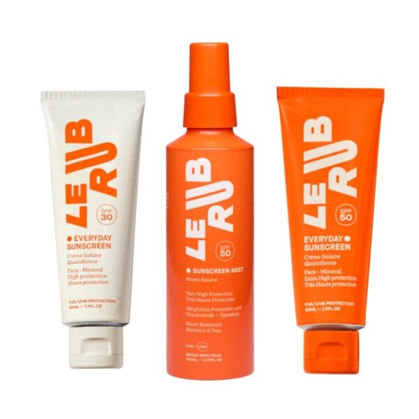 Mineralischer Sonnenschutz mit Zinkoxid und Hautpflege-Wirkstoffen. SPF 30 und 50 fürs Gesicht oder als Körper-Spray. Aus Italien, vegan, riff-freundlich.