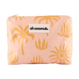 Grosse wasserabweisende Pouch für Strand und Reise, 33 × 25 cm. Platz für Buch, iPad, Wechselsachen. In drei Designs erhältlich.