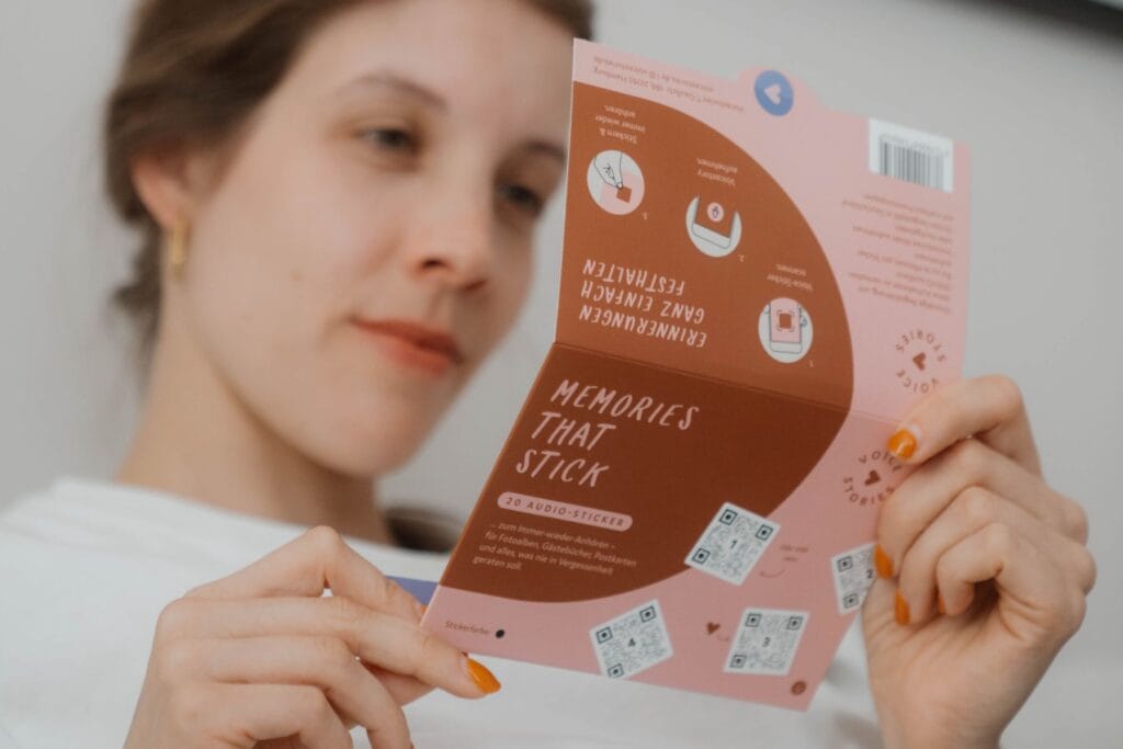 Audio-Sticker von Voicestories: auf den Sticker kann jedes Kind der Klasse eine persönliche Abschieds-Nachricht für die Lehrperson aufnehmen