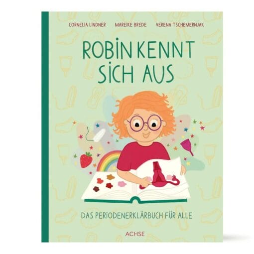 Kindgerechtes Periodenerklärbuch ab 4 Jahren — ohne Tabus, mit bunten Illustrationen. Für Kinder und Eltern. Achse Verlag 2025.