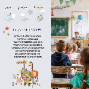 Pflanzkästchen mit Wildblumensaatgut zum Schulanfang – nachhaltig, bio-zertifiziert, direkt bepflanzbar. Das kreative Geschenk für Kinder.