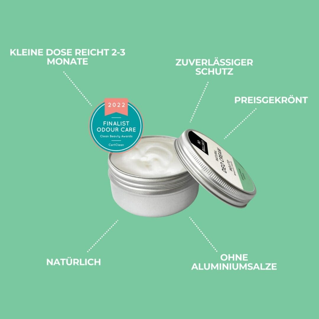 Die pflegende Deo Creme mit Minz-Limetten-Duft schützt natürlich vor Körpergeruch – eine Fingerspitze hält dich den ganzen Tag frisch.