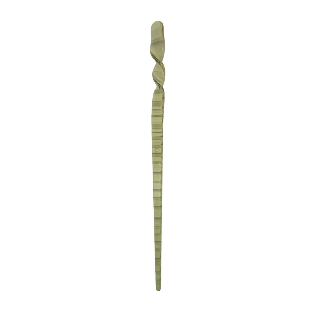Elegante Haarnadel aus 5 mm dickem Acetat mit Twist-Ende für Chignon und Dutt – hält zuverlässig, ohne an den Haaren zu ziehen. In vier Farben erhältlich.