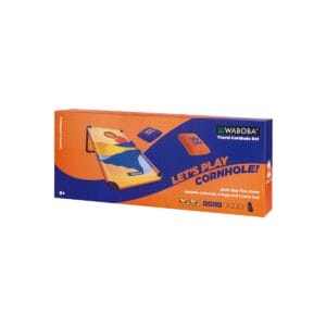 Waboba Cornhole Travel Set: 2 leichte Boards, 8 Bohnensäckchen, Tragetasche inklusive. Schnell aufgebaut, ideal für Garten, Strand & unterwegs.