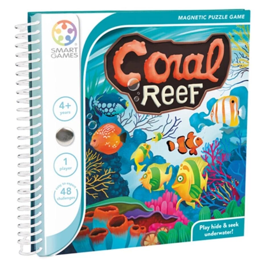 Magnetisches Knobelspiel von Smart Games mit 48 Aufgaben – kompakt, alleine spielbar und ideal für unterwegs. Als Coral Reef oder Noah's Ark.