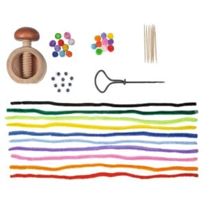 Mit dem Kastanienbohrer-Set werden gesammelte Kastanien im Handumdrehen zu lustigen Figuren. Inkl. Bohrer, Pompons, Wackelaugen & mehr. Ab 6 Jahren.
