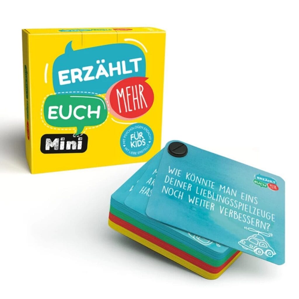 60 Fragekarten im Taschenformat: witzige & tiefsinnige Gespräche für die ganze Familie, ab 6 Jahren. Ideal für unterwegs, im Auto oder am Tisch.