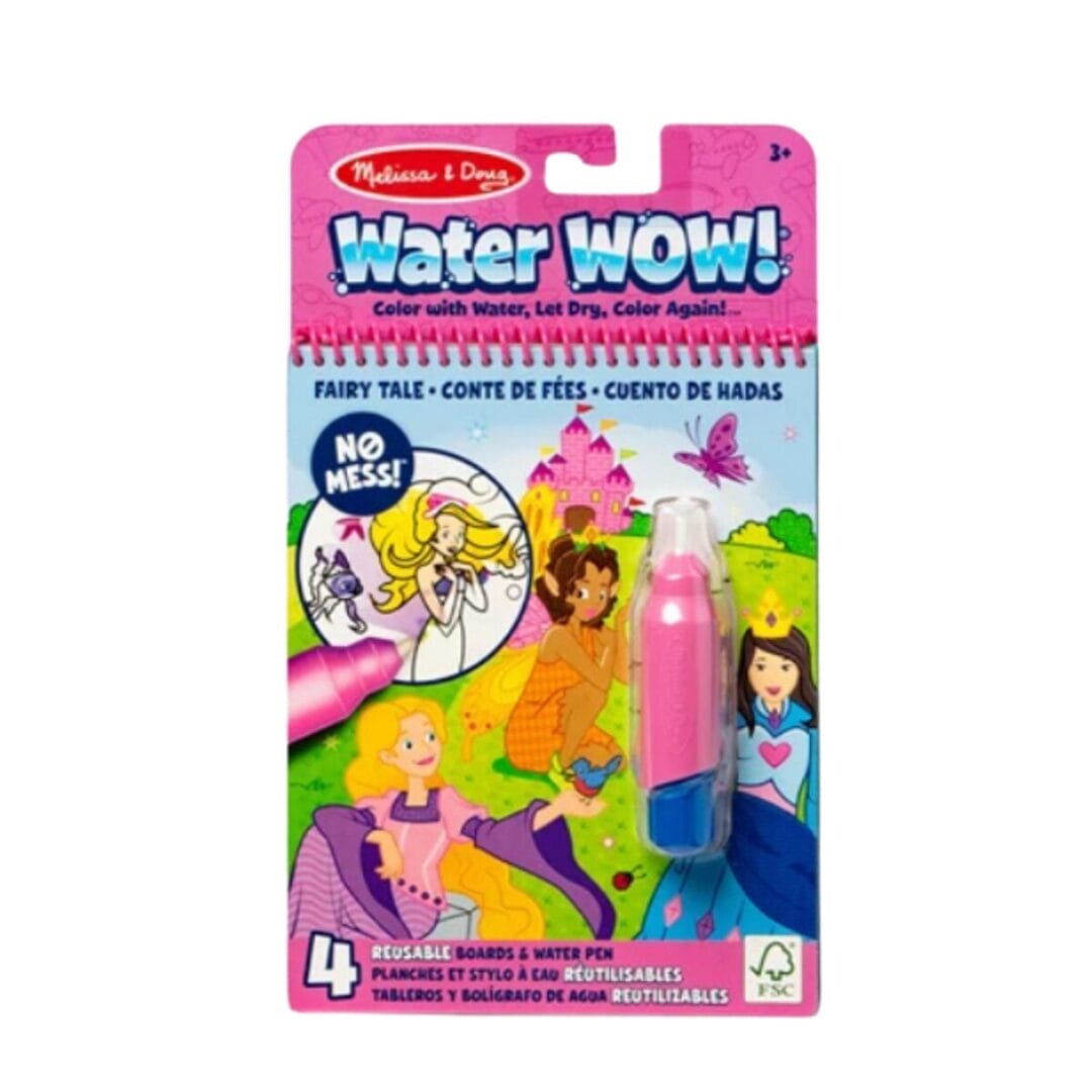 Wasser statt Farbe: Das Wassermalbuch von Melissa & Doug lässt Bilder erscheinen und wieder verschwinden – wiederverwendbar, für unterwegs, ab 3 Jahren.